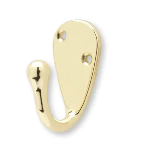 Polished Brass "Seth" Farmhouse Wall Hook