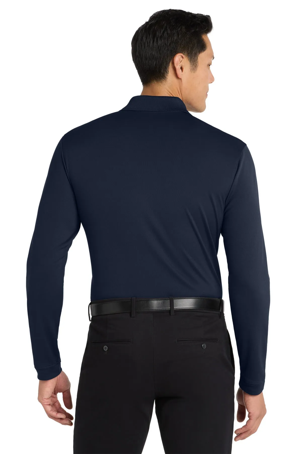 Port Authority  Dry Zone  UV Micro-Mesh Long Sleeve Polo K110LS River Blue Navy