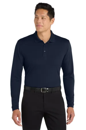 Port Authority  Dry Zone  UV Micro-Mesh Long Sleeve Polo K110LS River Blue Navy
