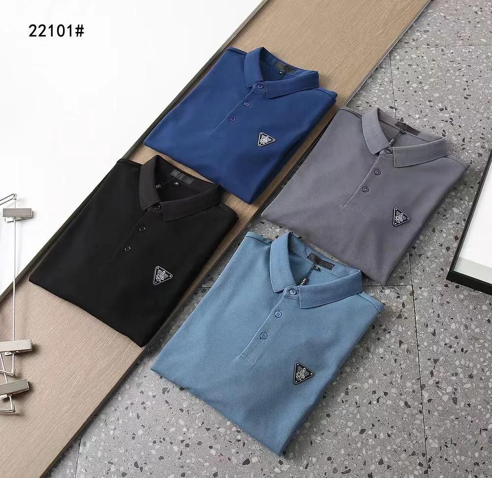 PRADA || Triangle Logo Spring Summer Polo Long Sleeves T-Shirts