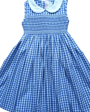 PRE-ORDER Smocked Azure Gingham Dress