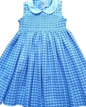 PRE-ORDER Smocked Sky Gingham Dress