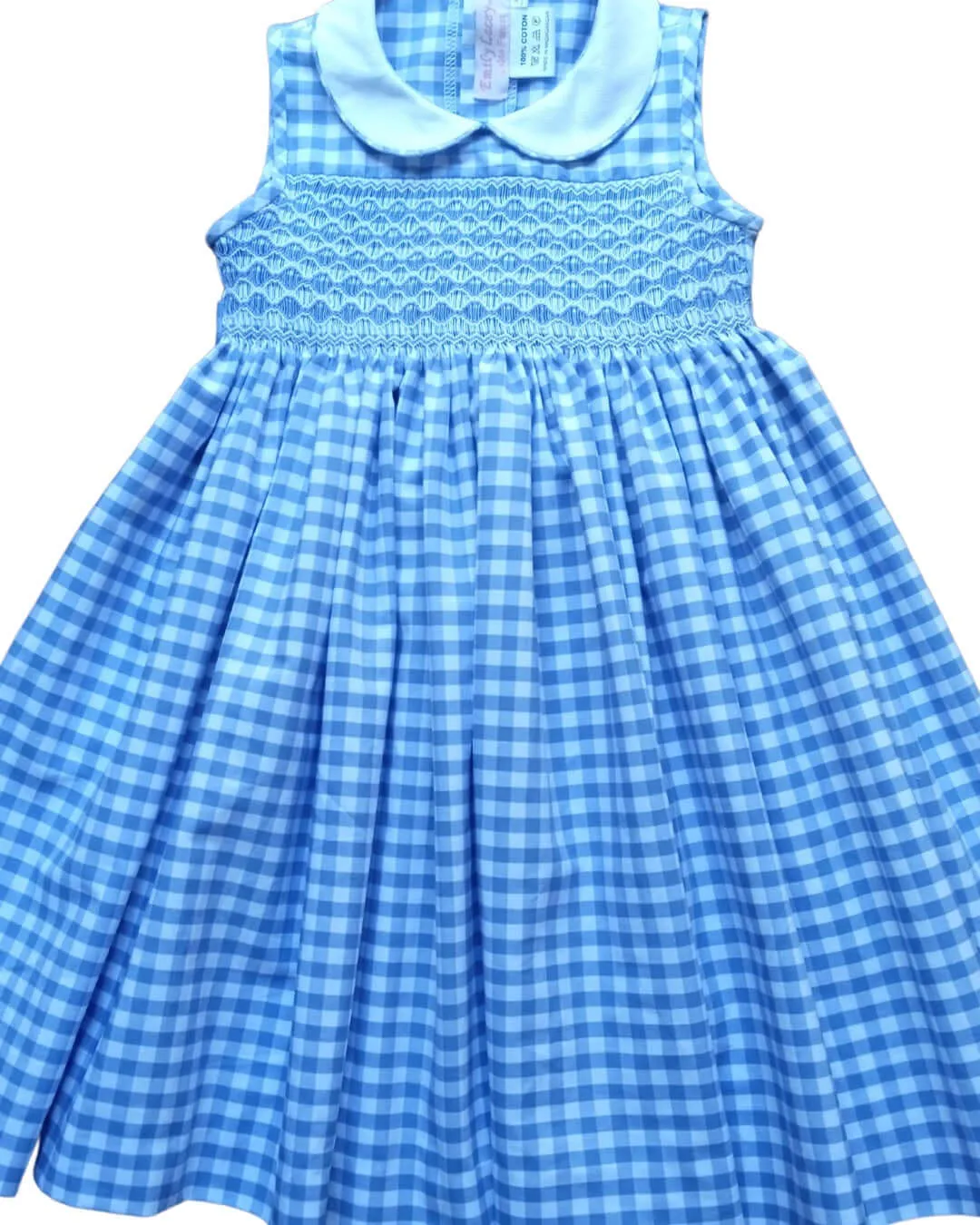 PRE-ORDER Smocked Sky Gingham Dress