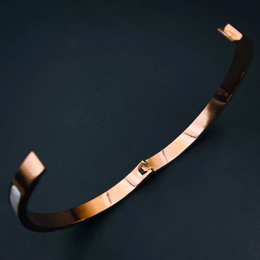 Premium Quality Stainless Steel Gold Plated Fashion Bracelet Bangle for Men & Women