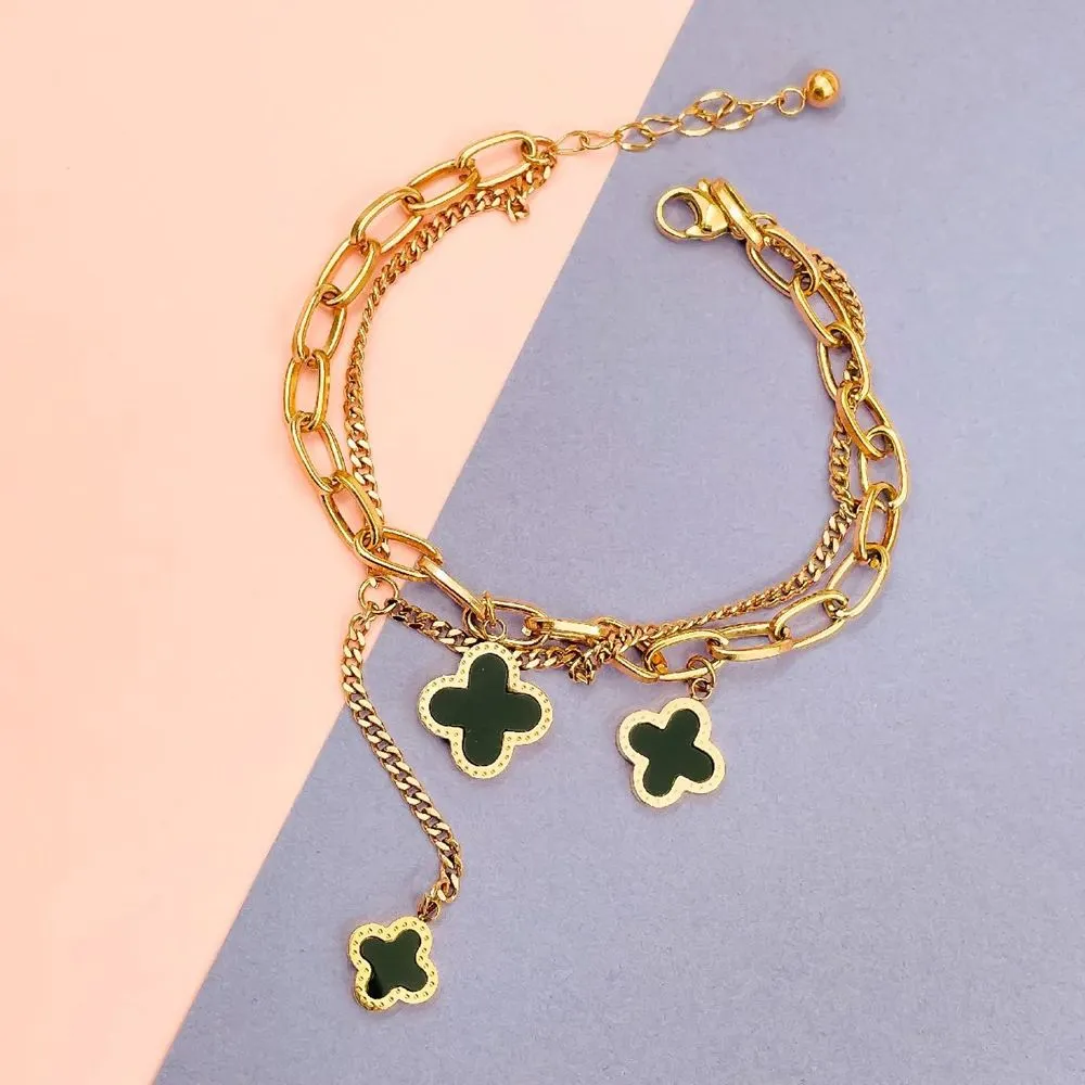 Premium Quality Stainless Steel Gold Plated Fashion Bracelet Bangle for Women
