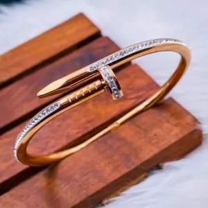 Premium Quality Stainless Steel Gold Plated Fashion Bracelet Bangle for Women