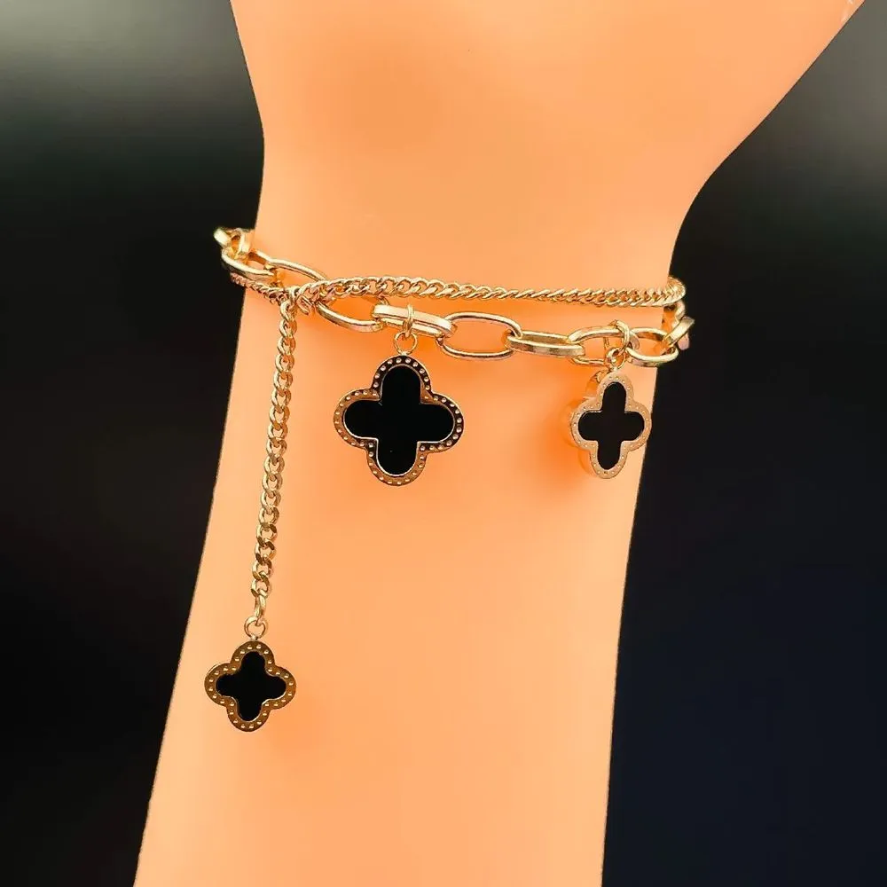 Premium Quality Stainless Steel Gold Plated Fashion Bracelet Bangle for Women