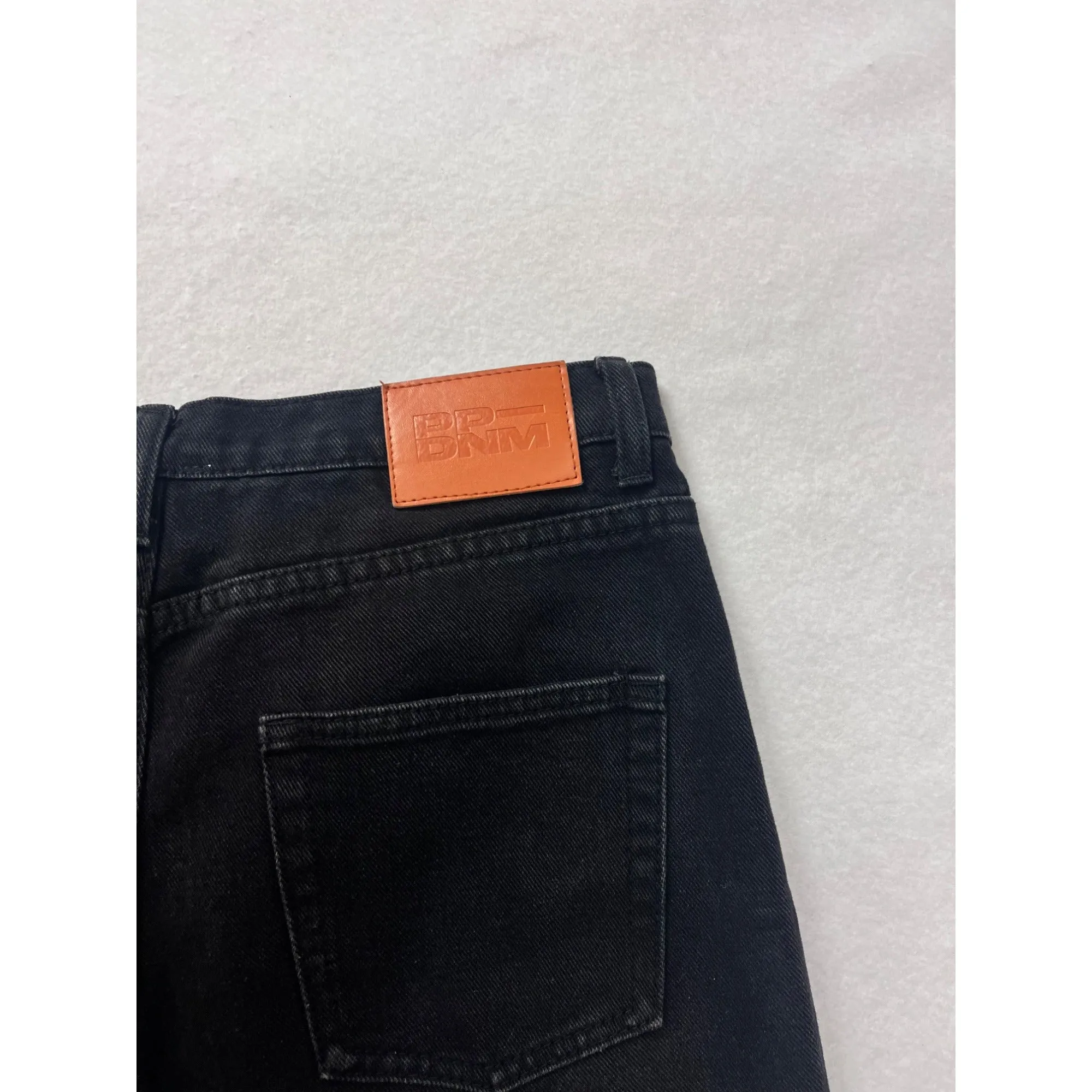 Princess Polly Womens Black Distressed High-Waisted Straight-Leg Jeans #8183