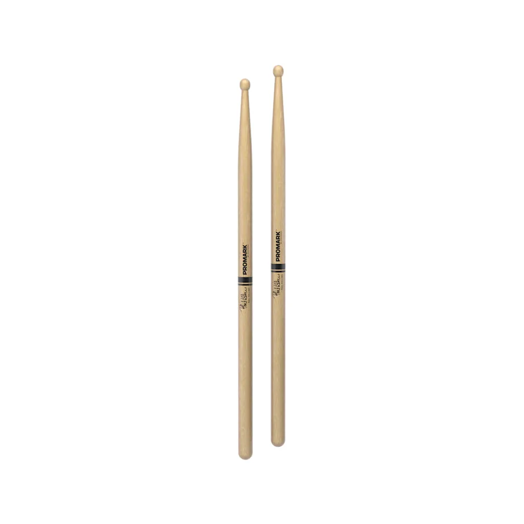 Promark TXPCW Hickory PC Phil Collins Drumsticks, Wood Tip