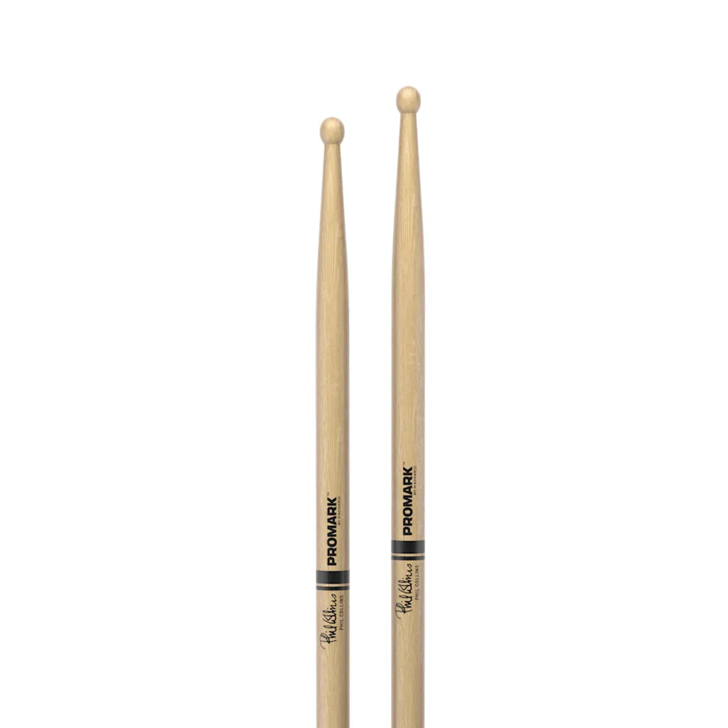 Promark TXPCW Hickory PC Phil Collins Drumsticks, Wood Tip