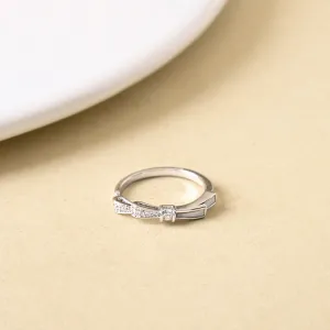 Promise Ribbon Silver Ring