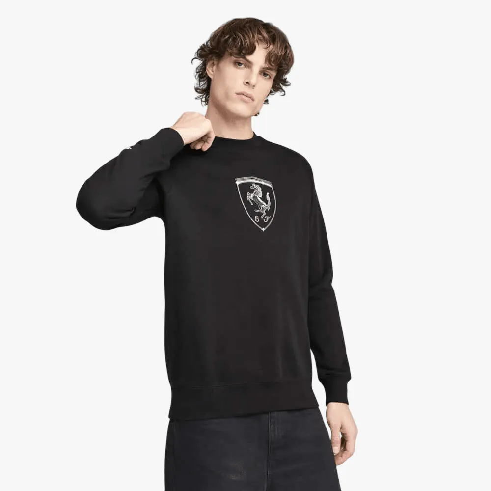 Puma Mens Ferrari Race Big Shield Sweater Black
