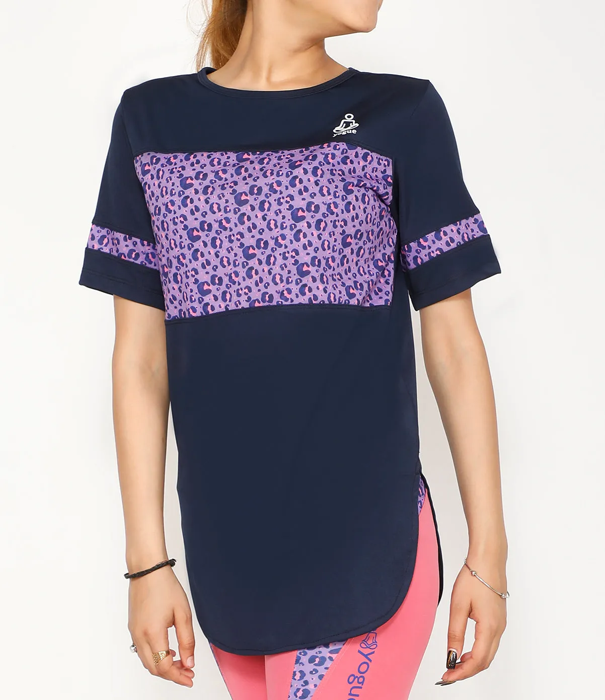 Purple Leopard Long T-Shirt