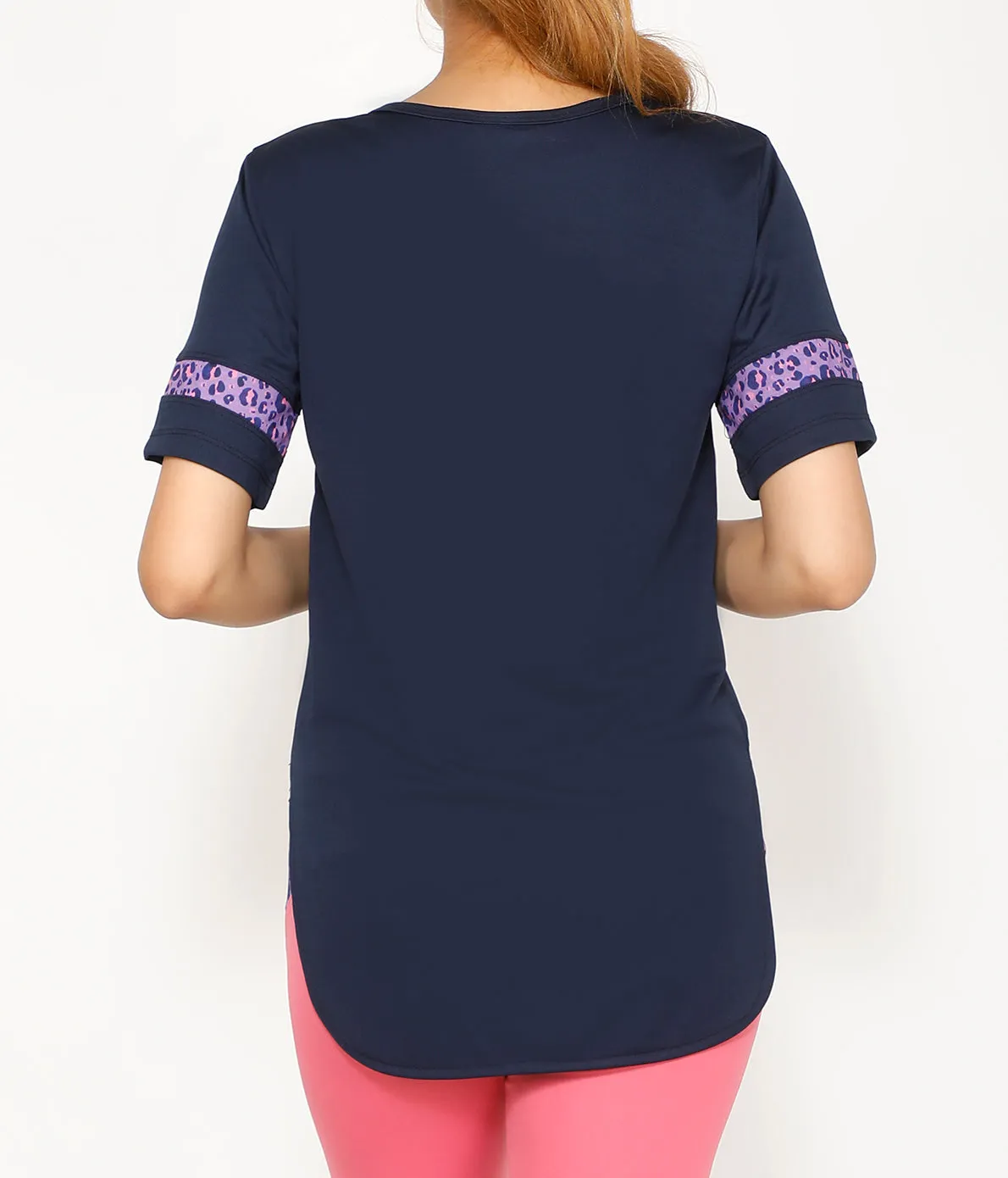 Purple Leopard Long T-Shirt