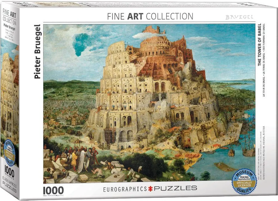 Puzzle Eurographics - 1000 p - La Tour de Babel - Pieter Bruegel