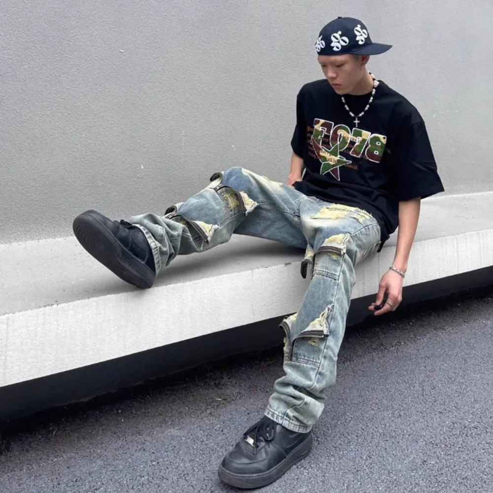 "American High Street Distressed" Jeans