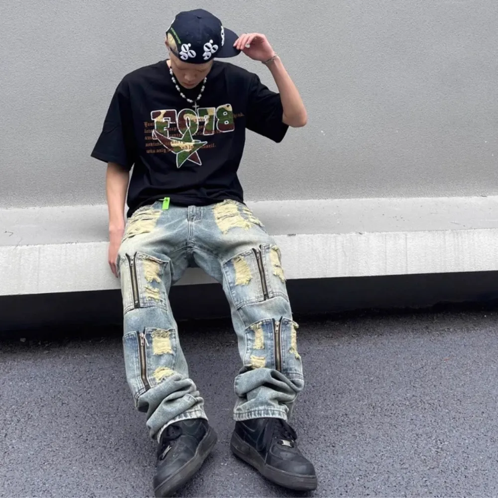 "American High Street Distressed" Jeans