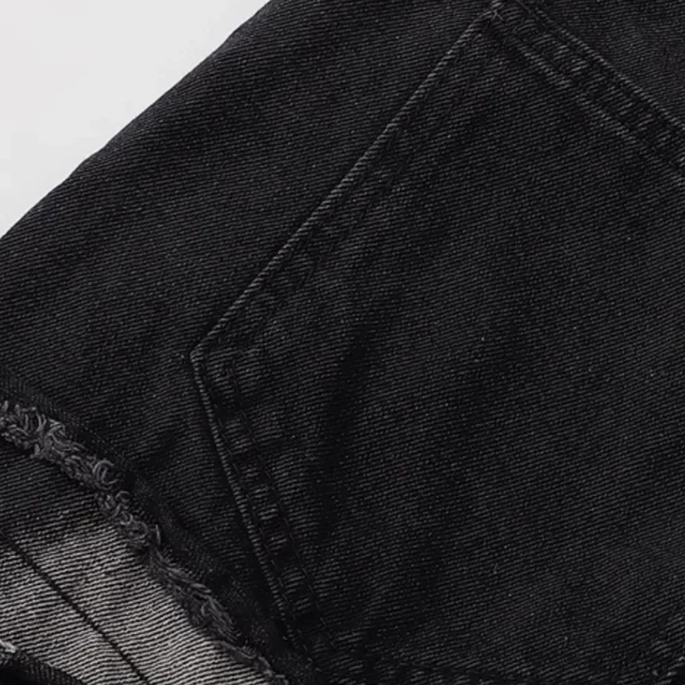 "American High Street Gradient Hole" Jeans