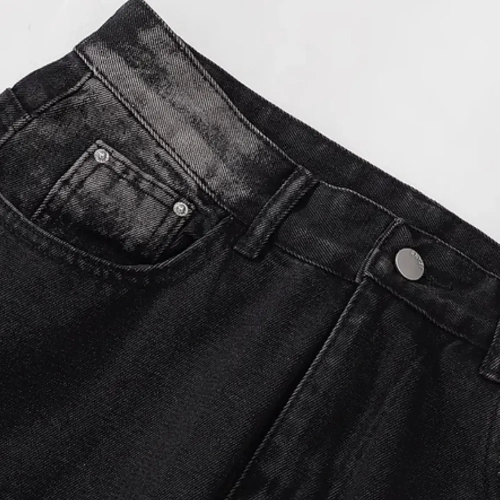 "American High Street Gradient Hole" Jeans