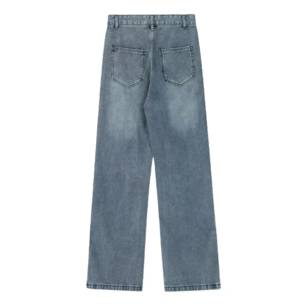 "American High Street Summer Thin Section Hole" Jeans