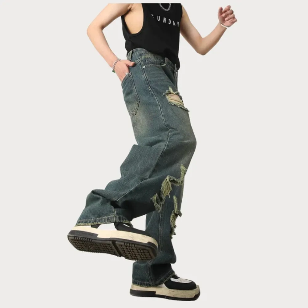 "American Vintage Loose Ripped" Jeans