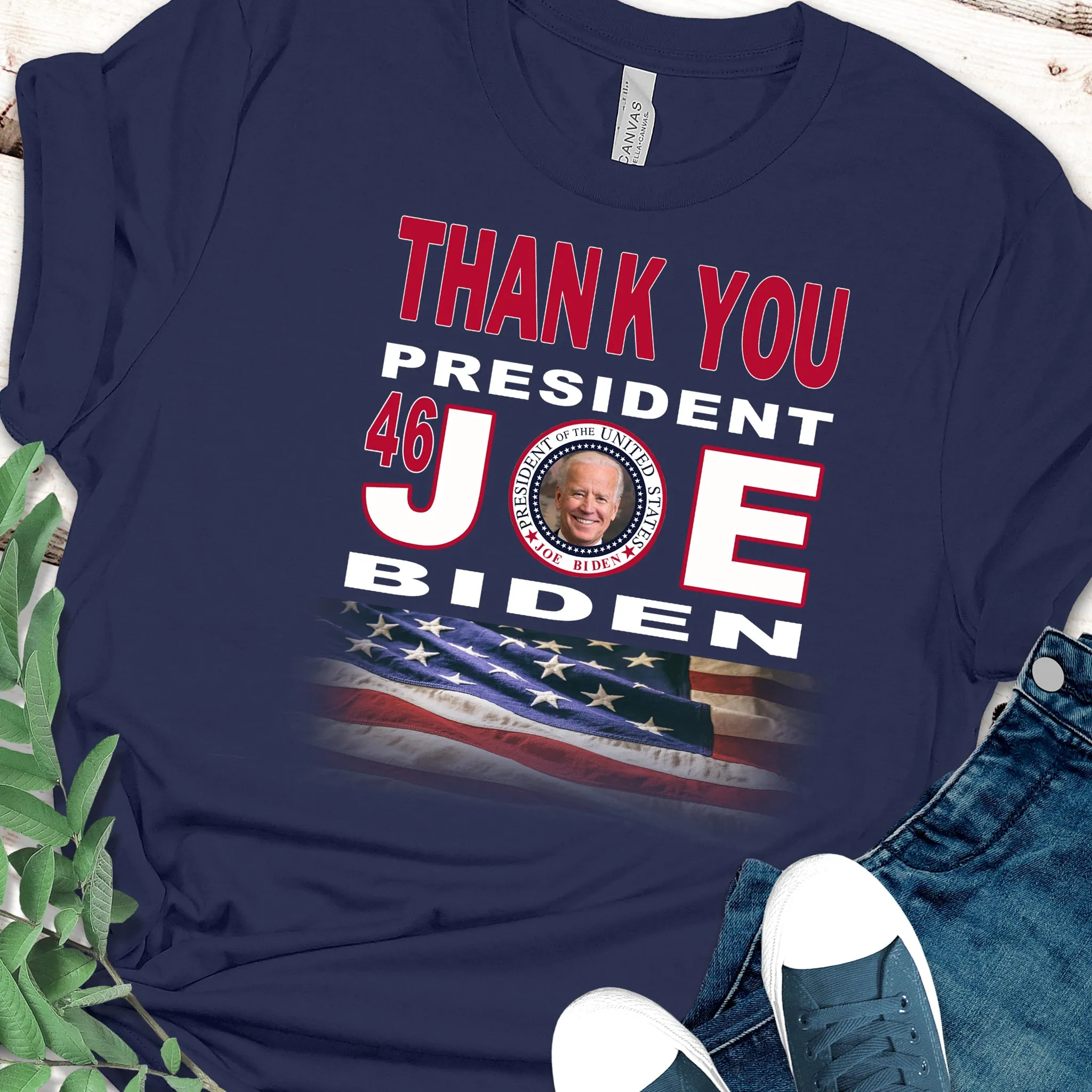 "Limited Edition 'Thank You Joe' Biden Tee – Perfect for 2024 Election Supporters!" Navy