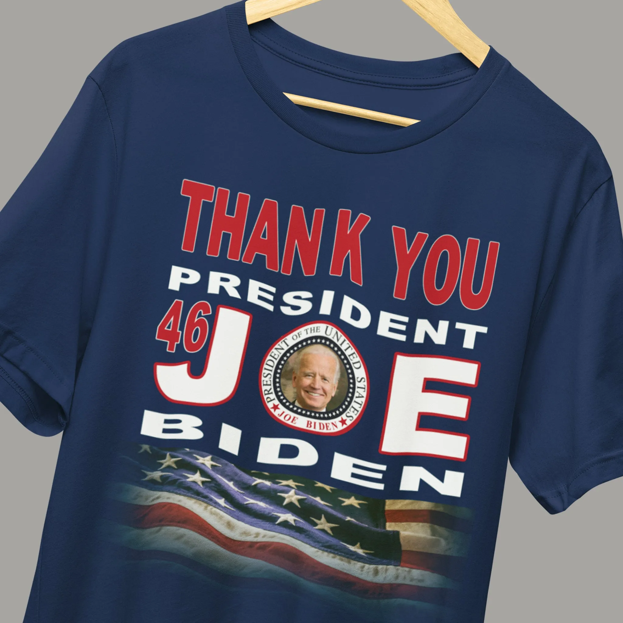 "Limited Edition 'Thank You Joe' Biden Tee – Perfect for 2024 Election Supporters!" Navy
