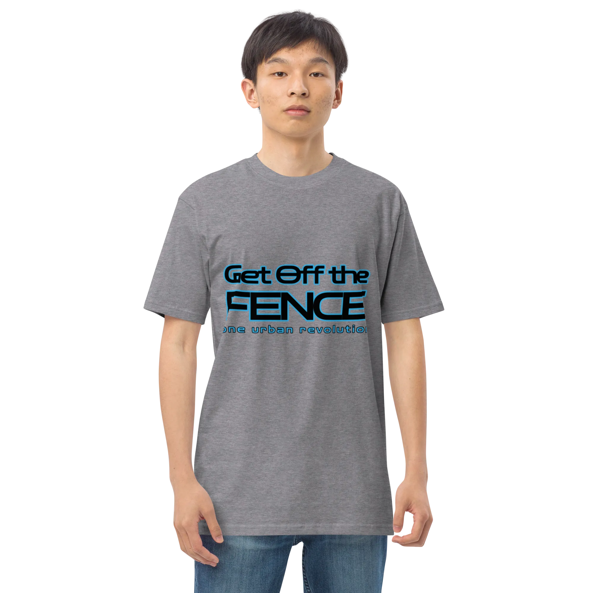 "OFF THE FENCE" Men’s Premium Heavyweight Tee