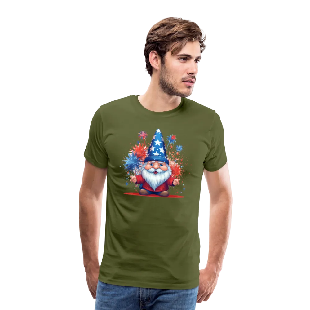"Yankee Doodle Dandy Gnome" - Charming Men's Premium 4th of July T-Shirt