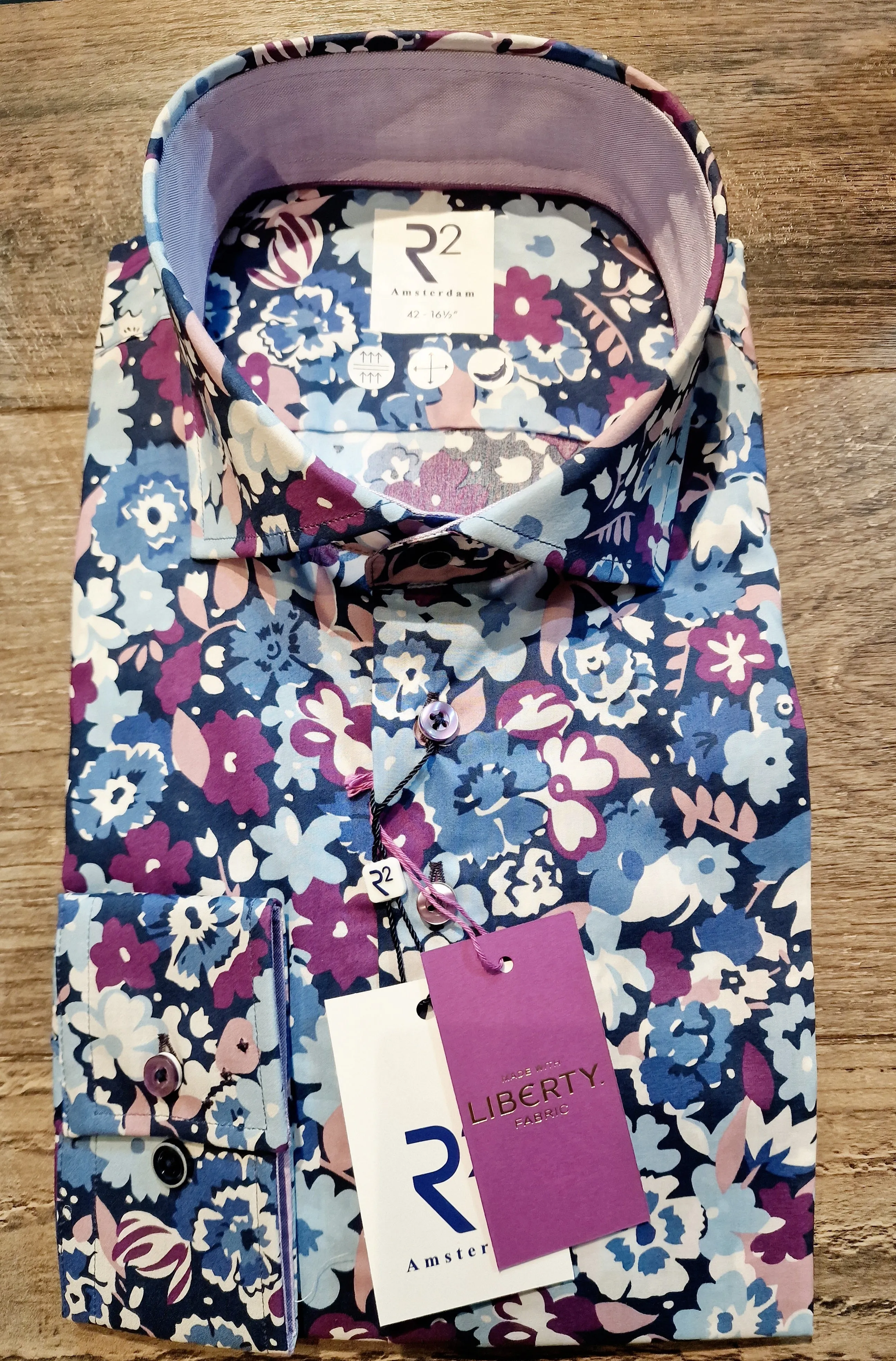 R2 - Amsterdam shirt made with Liberty bold print Fabric