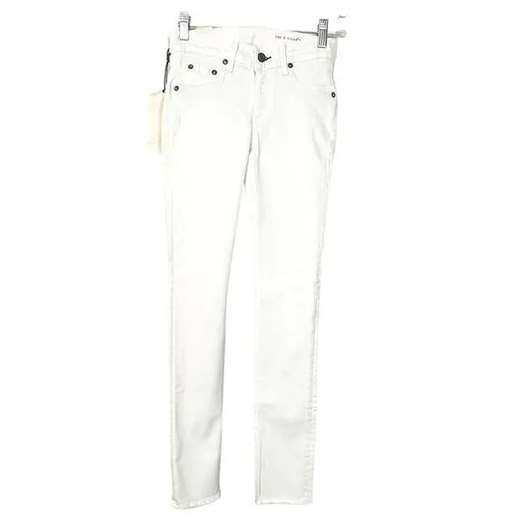 Rag &amp; Bone Frayed Hemline Blanc Capri Ankle Jeans, NWT, Size 23, MSRP $260