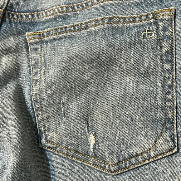 Rag &amp; Bone Light Blue Denim Jeans Size 26 Low Rise Slim Boyfriend
