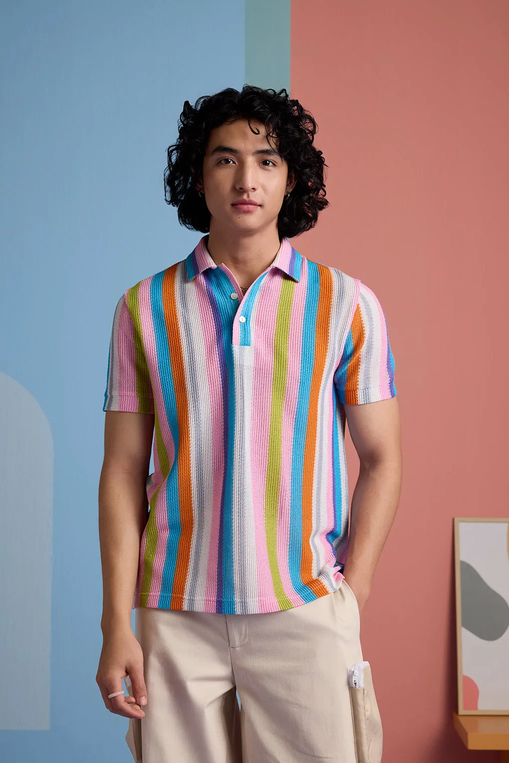 Rain'bow Ripple Polo T-shirt