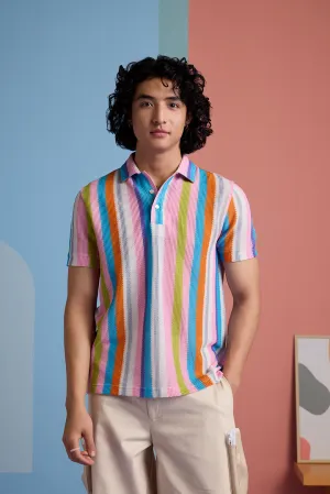 Rain'bow Ripple Polo T-shirt