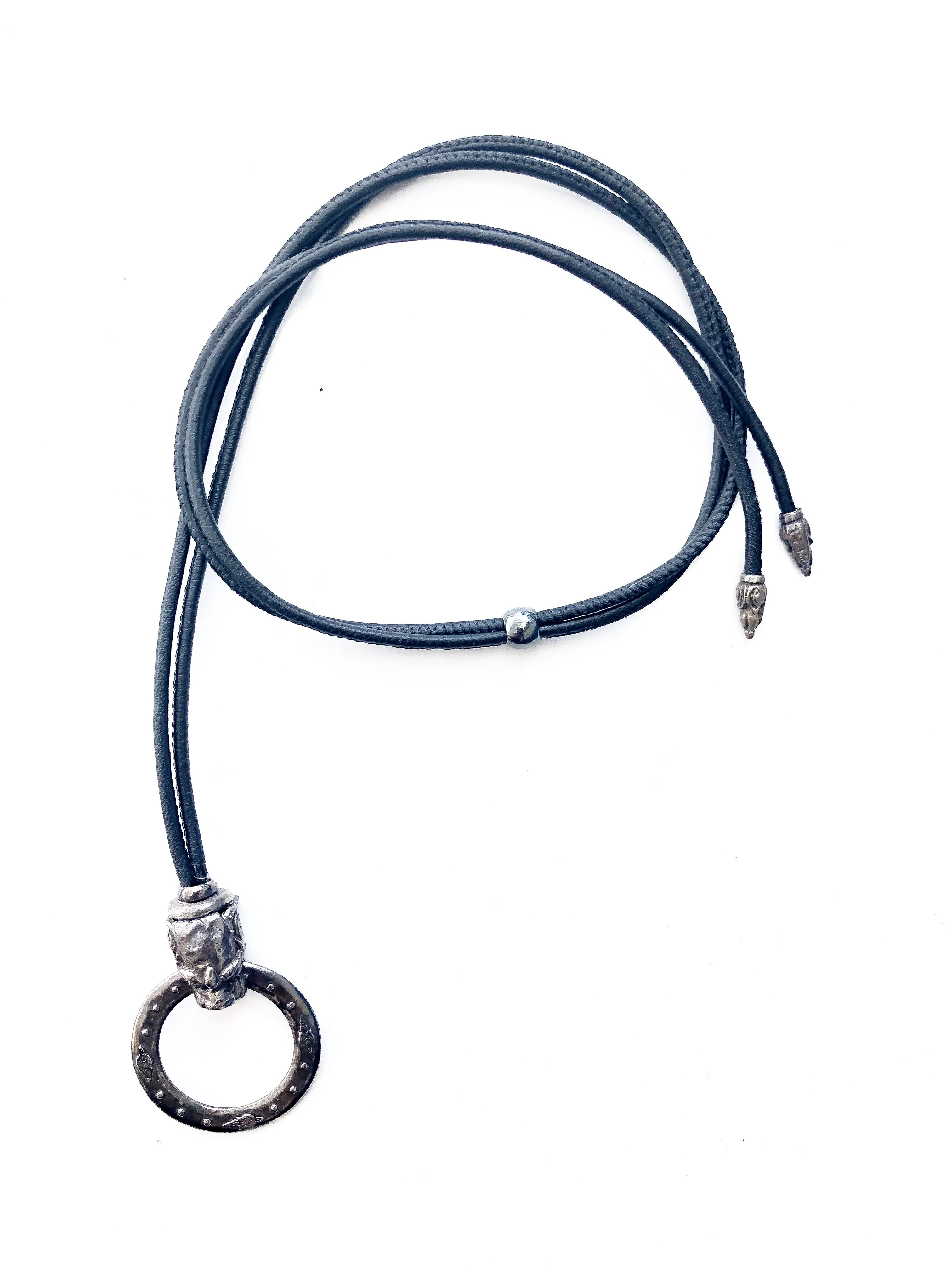Rare Black Rhodium Edgy Foo Dragon Warrior
