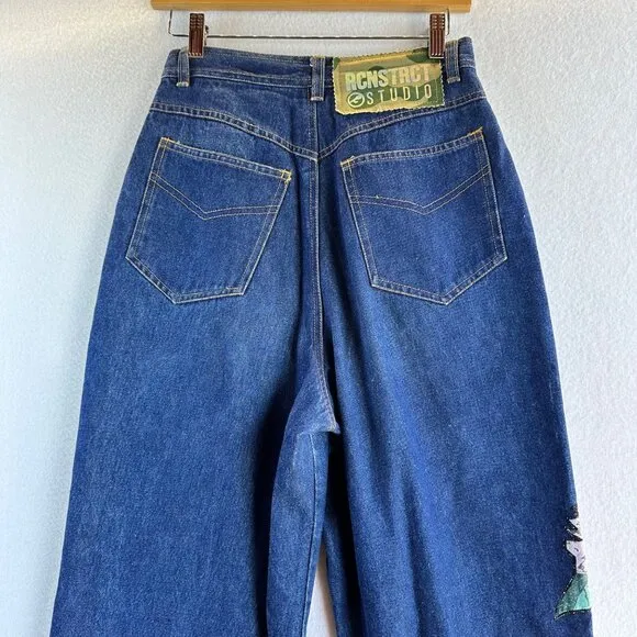 RCNSTRCT Studio 80s Together Jeans Womens Size 10 Women Balloon Baggy High Waist