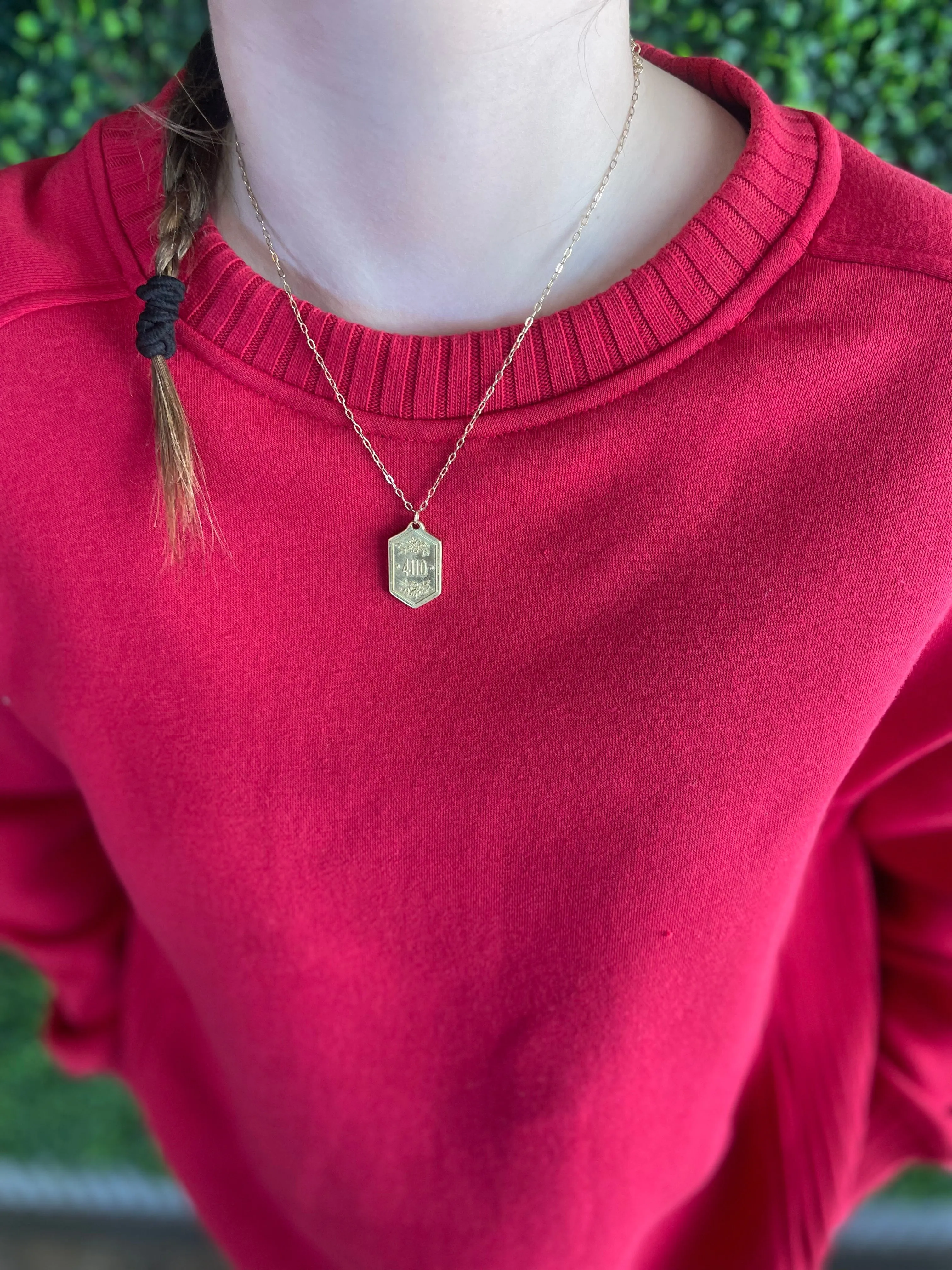 Red French Terry Pullover