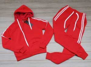 Red Set With Stripes