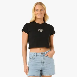 Ripcurl Womens Soleil Baby Short Sleeve Tee Washed Black