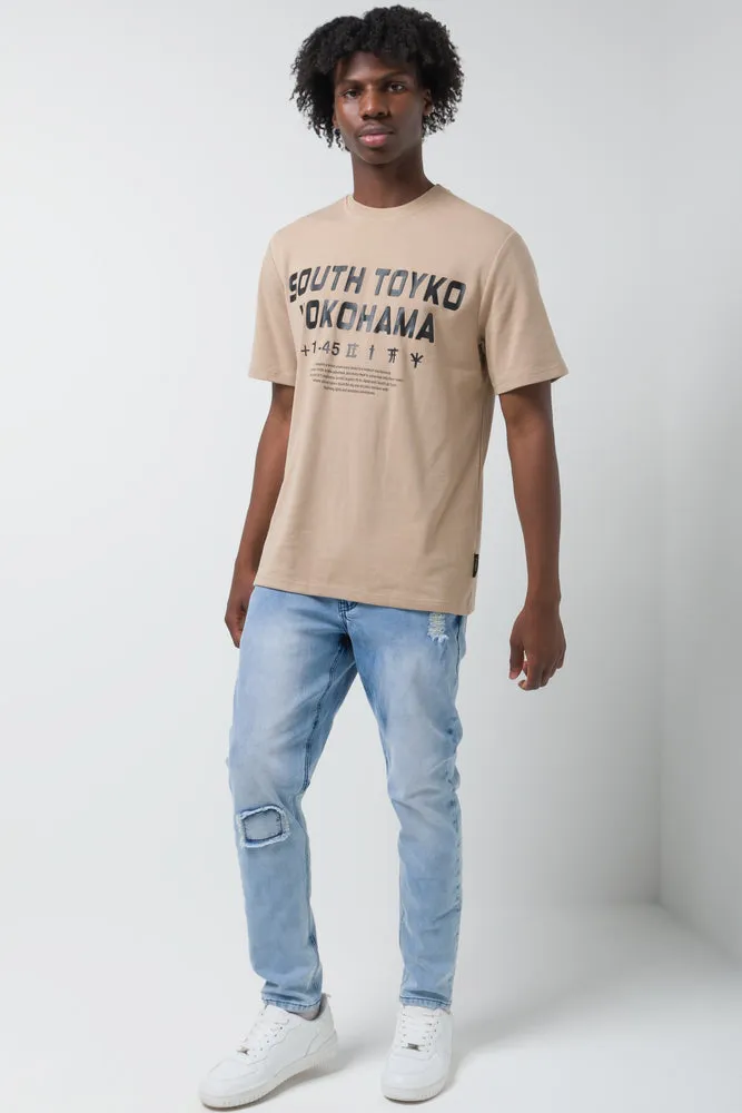 Ripped Skinny Denim Jeans Light Blue
