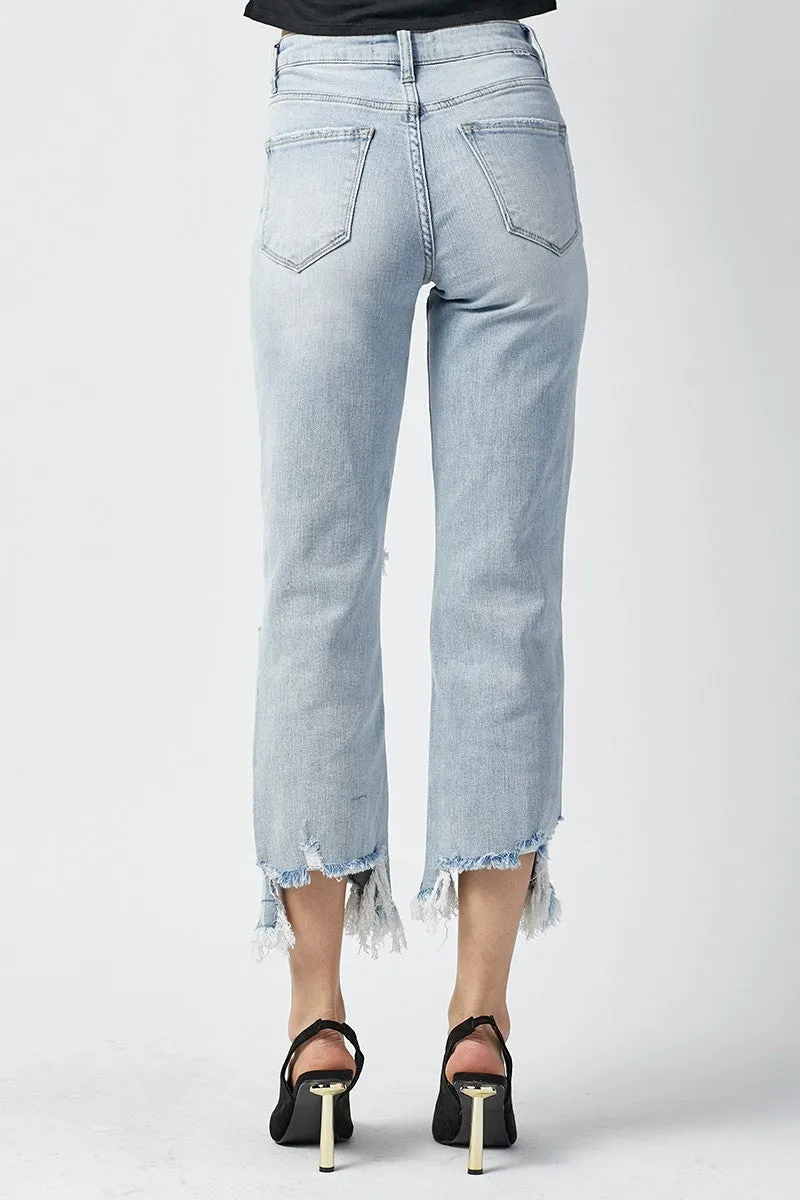 RISEN Straight Crop Jeans
