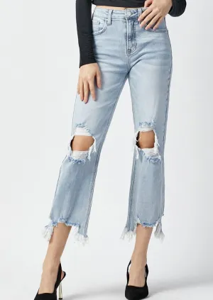 RISEN Straight Crop Jeans