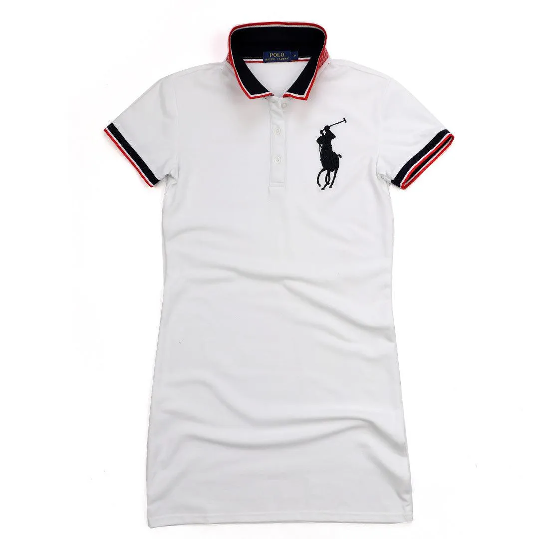 RL Big Pony Custom Fitted Ladies Gown- White