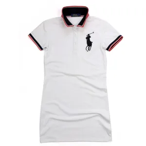 RL Big Pony Custom Fitted Ladies Gown- White