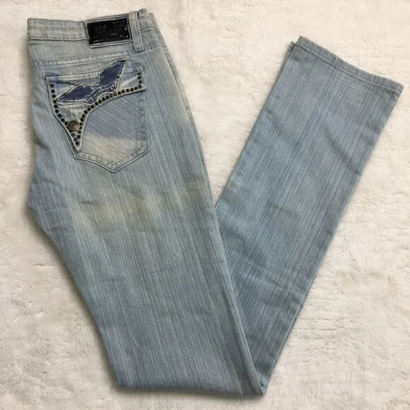 Robin's Jean Women's Blue Light Wash Jeans Size 28 x 35&quot;