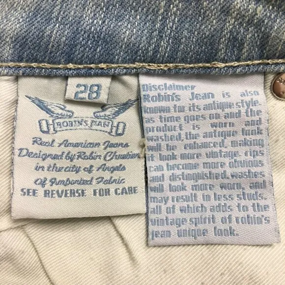 Robin's Jean Women's Blue Light Wash Jeans Size 28 x 35&quot;
