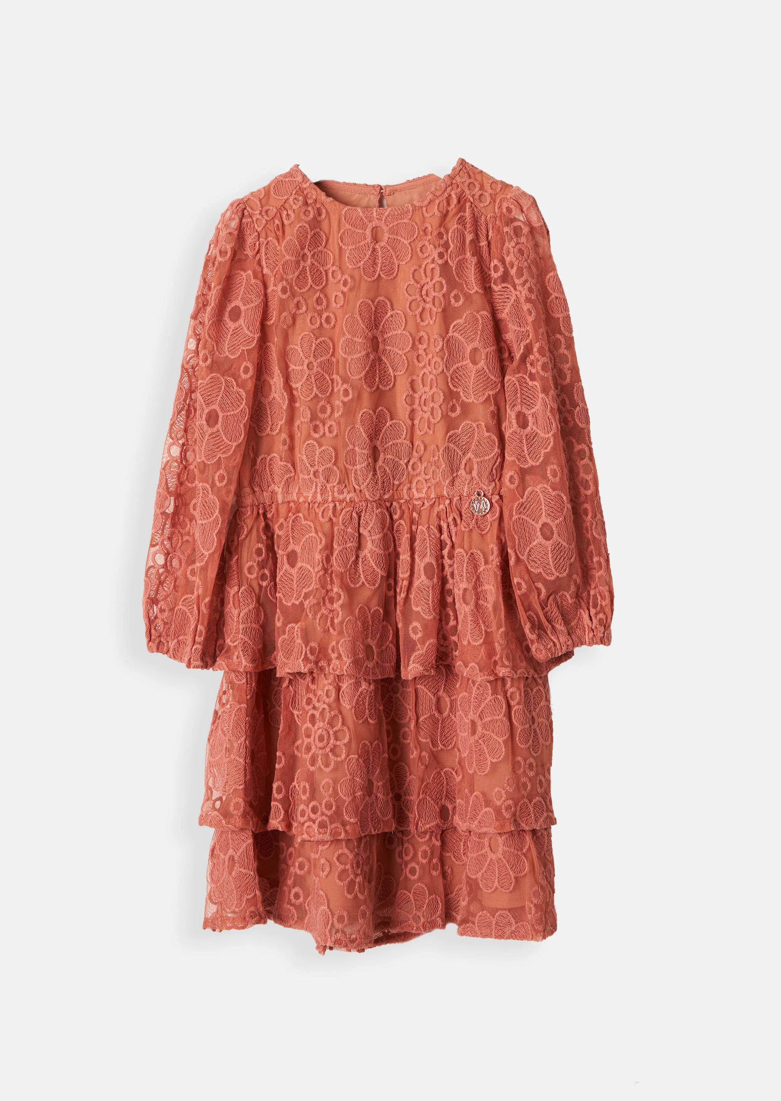 Rose Tiered Lace Dress