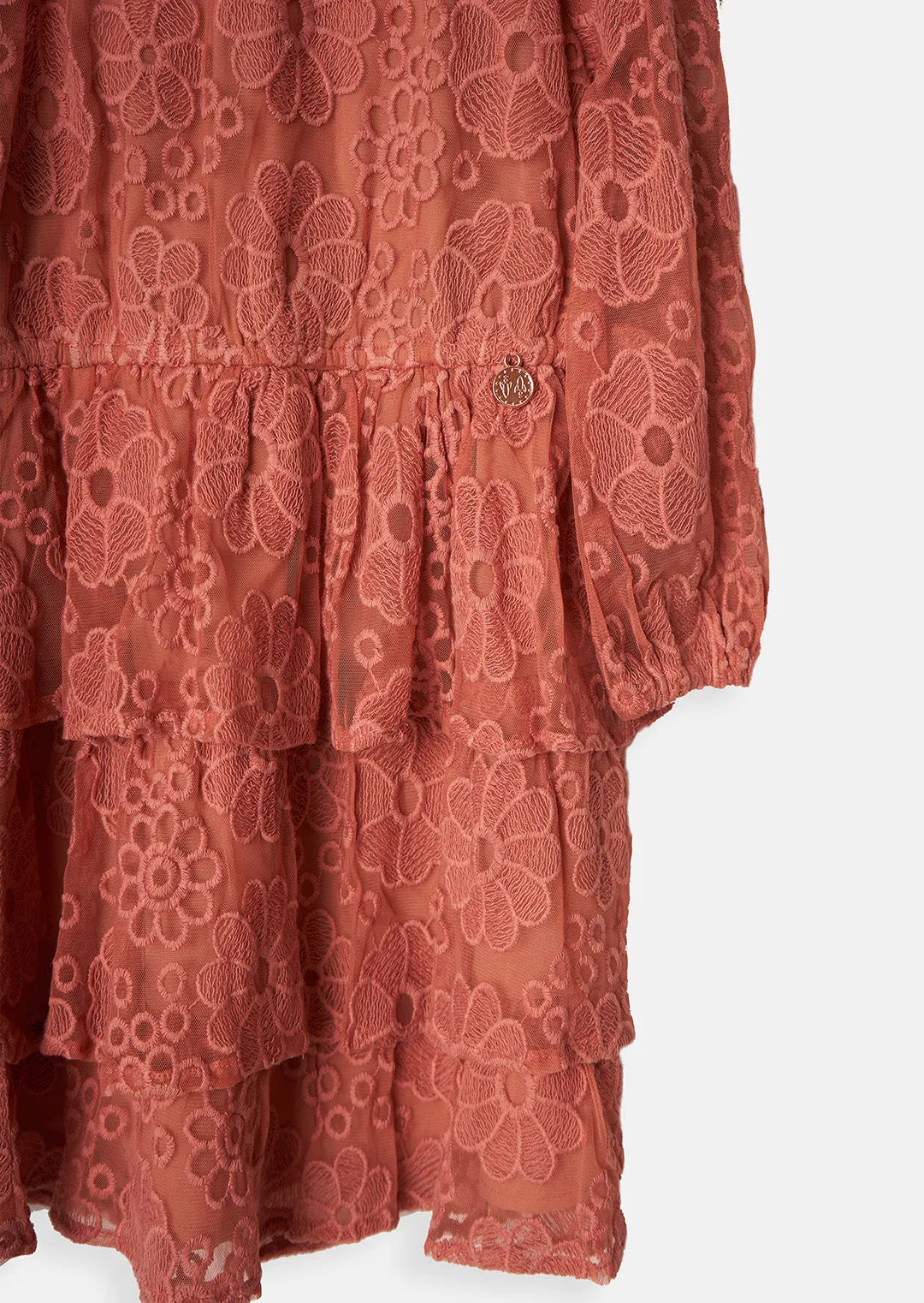 Rose Tiered Lace Dress