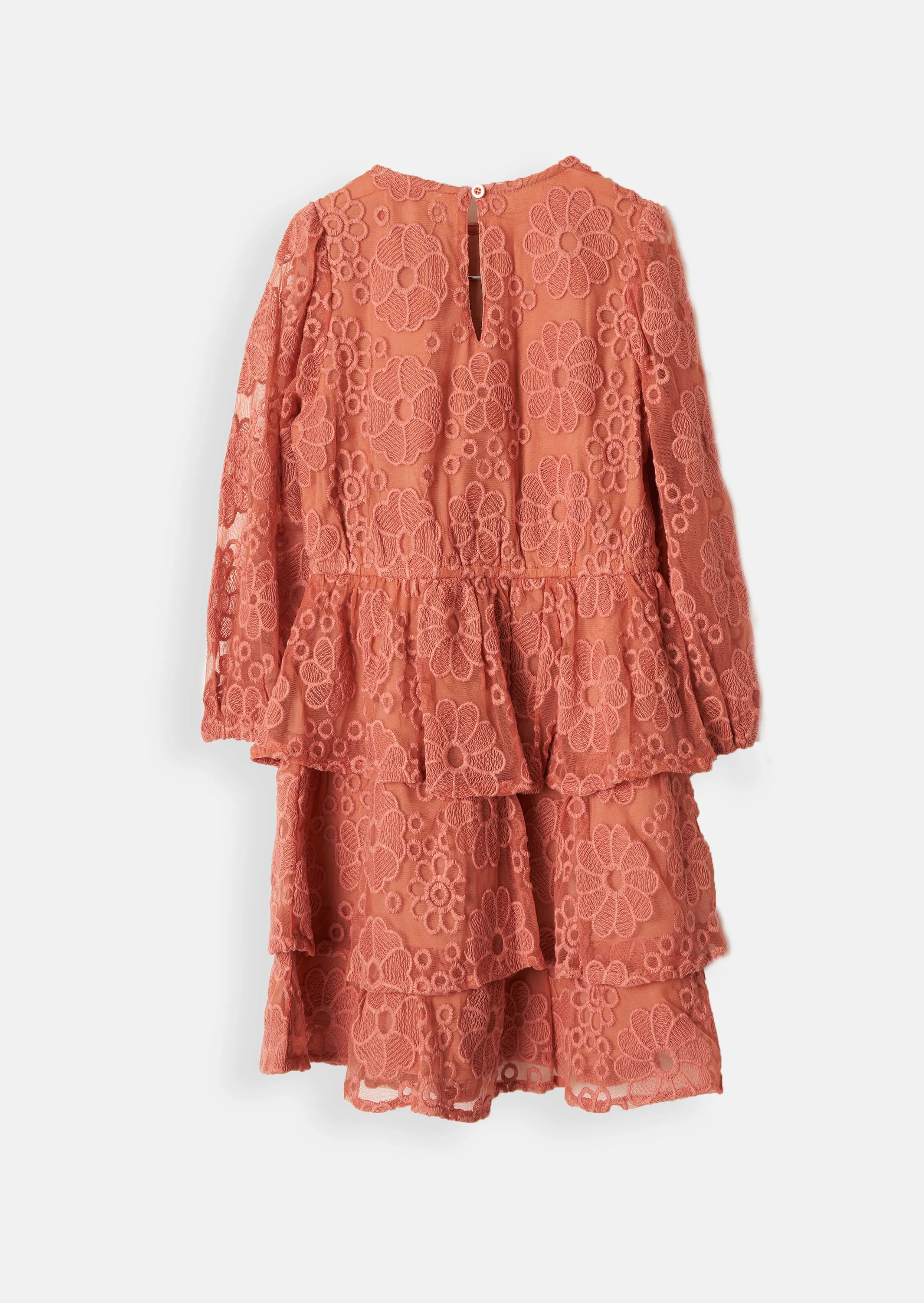 Rose Tiered Lace Dress