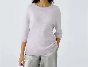 Round Neck Jumper In Lilac
